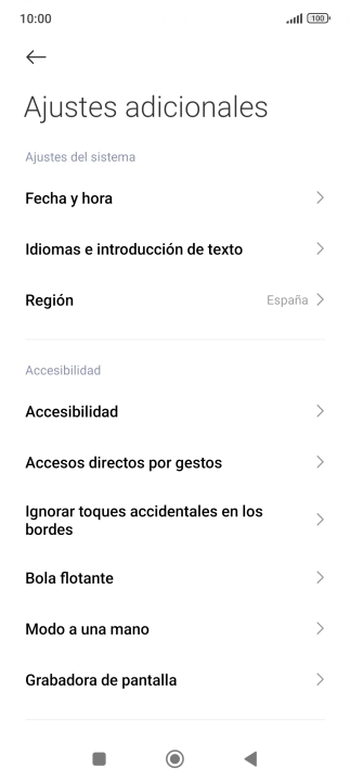 Pulsa Fecha y hora.