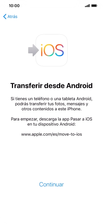 Para transferir contenido a tu teléfono, tienes que haber instalado la app 