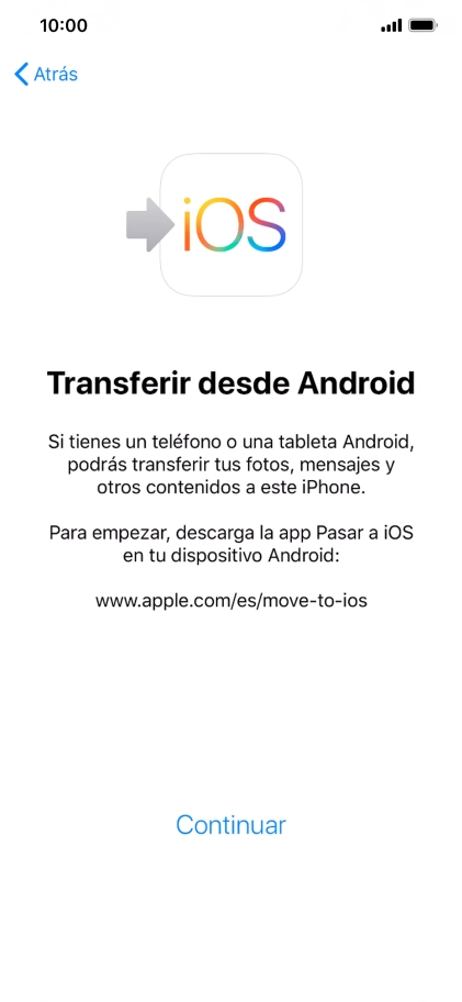 Para transferir contenido a tu teléfono, tienes que haber instalado la app 