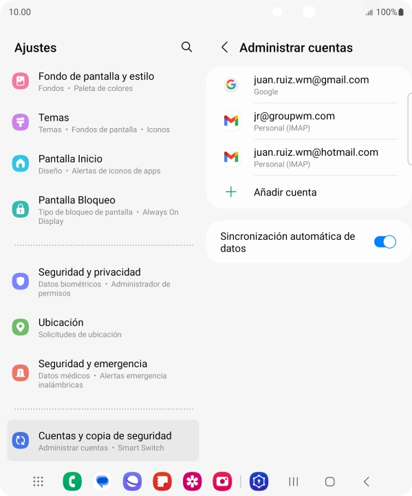 Pulsa el indicador junto a 