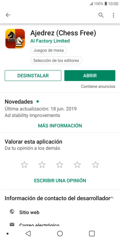 Pulsa DESINSTALAR.