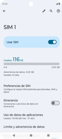 Pulsa el indicador junto a 