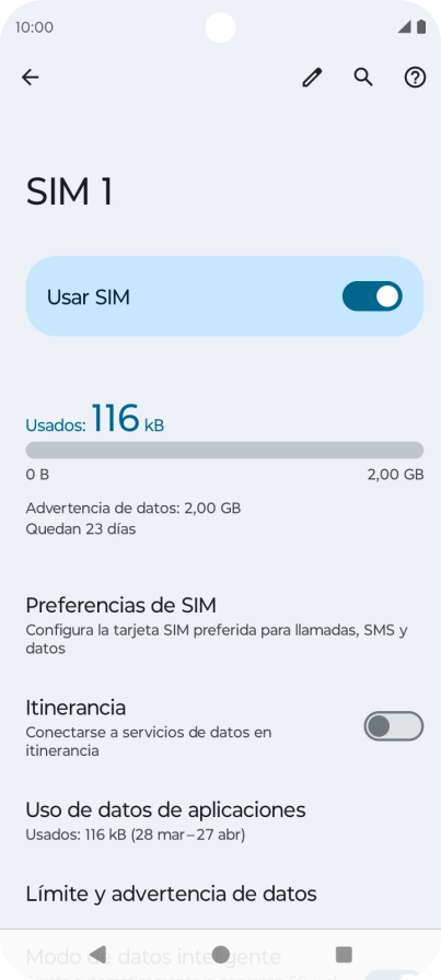 Pulsa el indicador junto a 