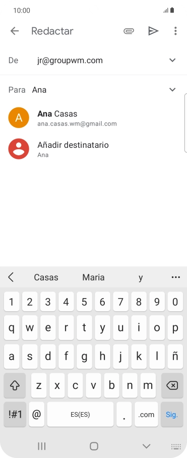 Pulsa el contacto deseado.