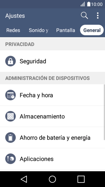 Pulsa Seguridad.