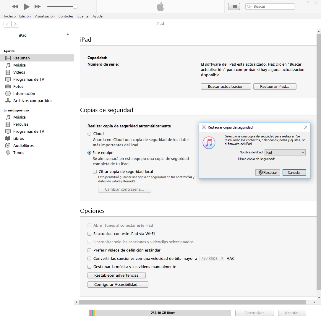 Haz clic en la lista desplegable junto a 