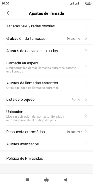Pulsa Ajustes de desvío de llamadas.