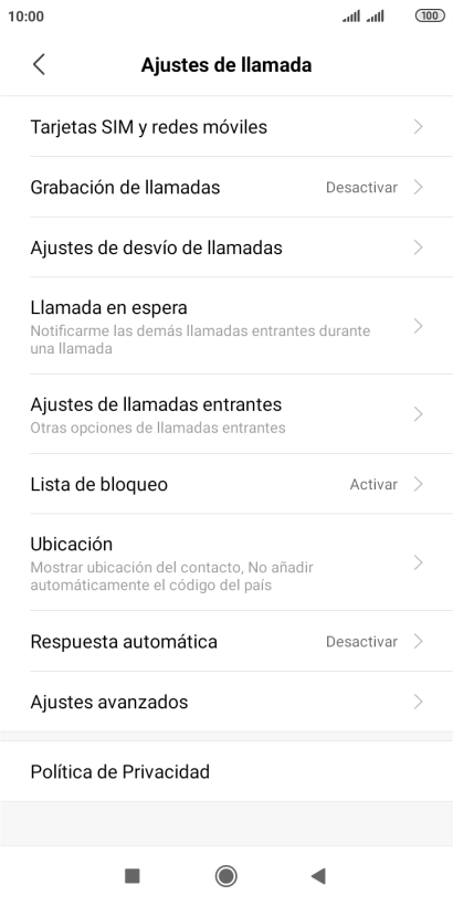 Pulsa Ajustes de desvío de llamadas.