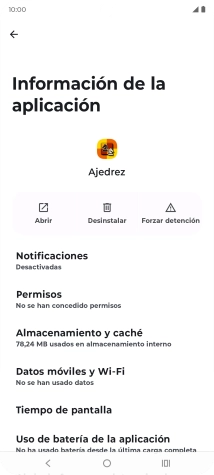 Pulsa Almacenamiento y caché.