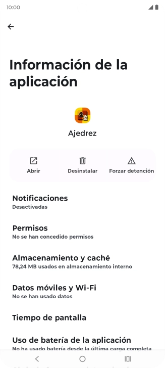 Pulsa Almacenamiento y caché.