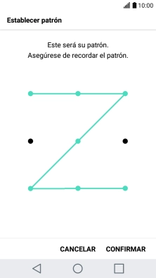 Vuelve a introducir el código de seguridad seleccionado y pulsa CONFIRMAR.