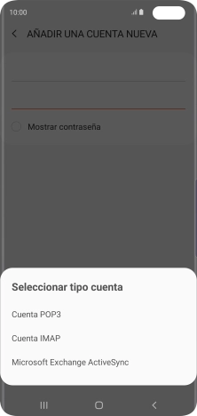 Pulsa Cuenta IMAP.