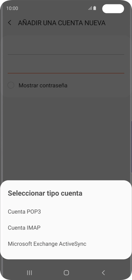 Pulsa Cuenta IMAP.