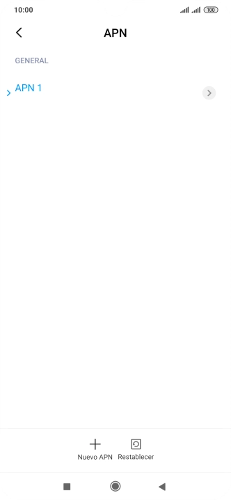 Pulsa Nuevo APN.