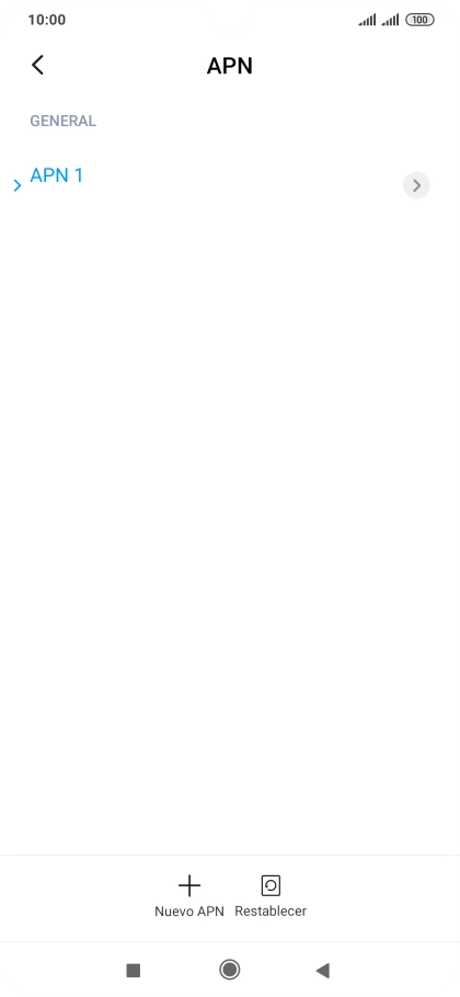 Pulsa Nuevo APN.