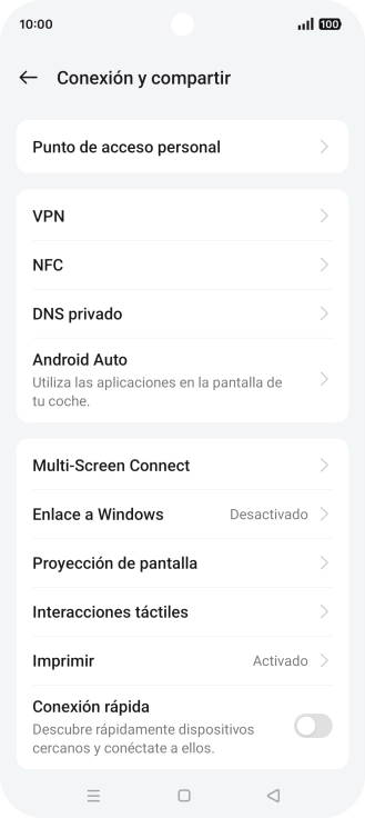 Pulsa Punto de acceso personal.