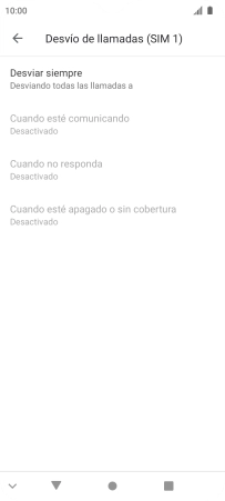 Pulsa el tipo de desvío deseado.