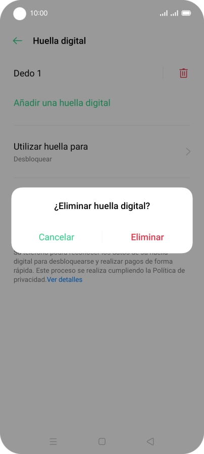 Pulsa Eliminar.