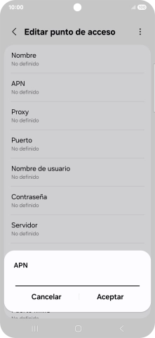 Introduce airtelwap.es y pulsa Aceptar.