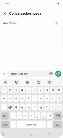 Crea un nuevo mensaje y escribe el texto deseado.