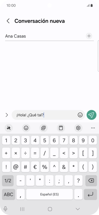 Crea un nuevo mensaje y escribe el texto deseado.