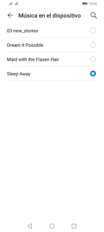 Al encontrar un timbre de llamada de tu gusto, pulsa dos veces la tecla de retroceso.