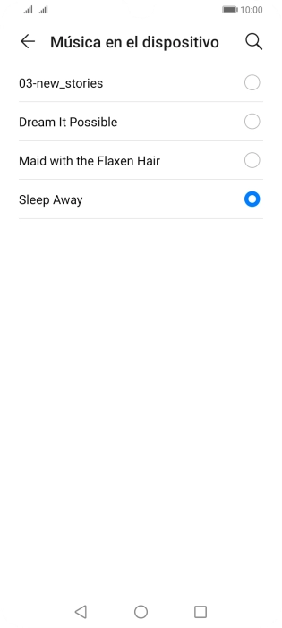 Al encontrar un timbre de llamada de tu gusto, pulsa dos veces la tecla de retroceso.