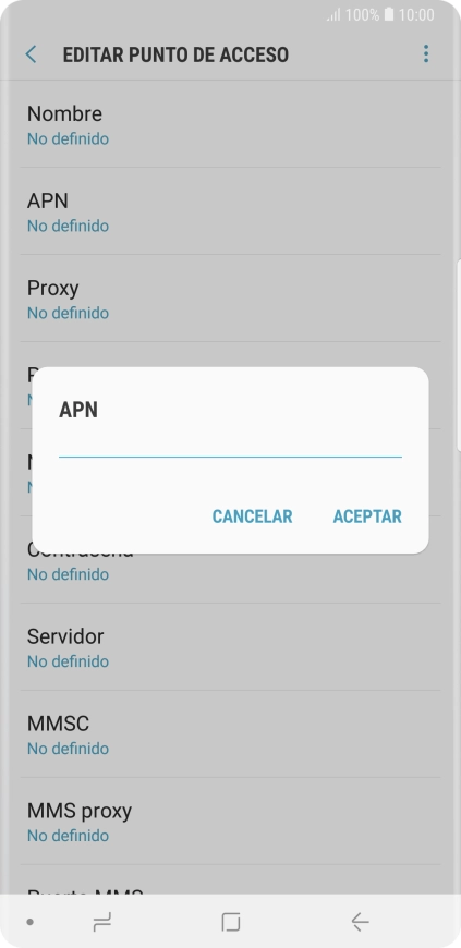 Introduce airtelwap.es y pulsa ACEPTAR.