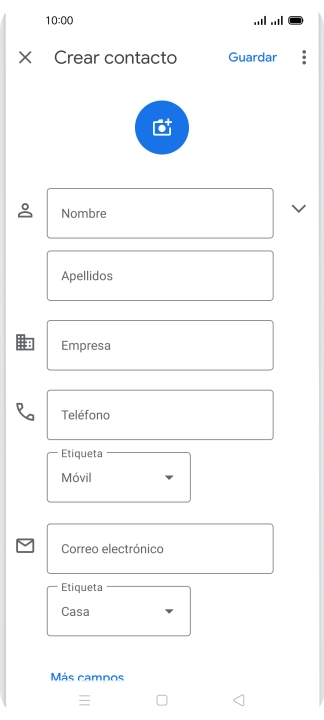 Pulsa Nombre e introduce el nombre deseado.