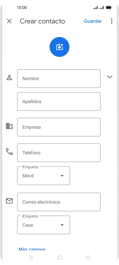 Pulsa Nombre e introduce el nombre deseado.