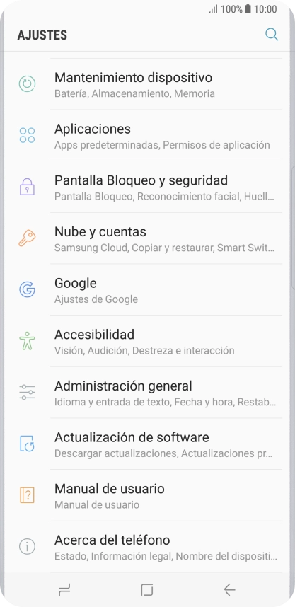 Pulsa Nube y cuentas.