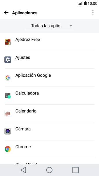 Pulsa la app deseada.