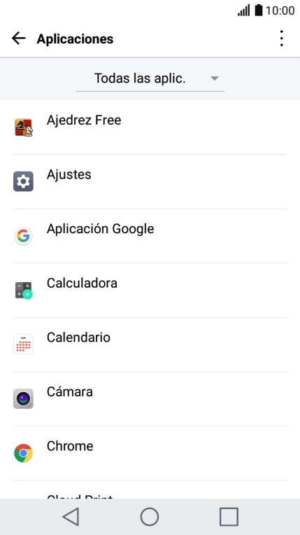 Pulsa la app deseada.