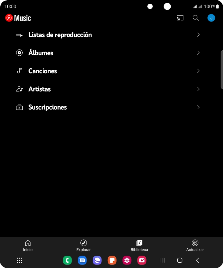 Pulsa una categoría y desplázate al archivo de música deseado.