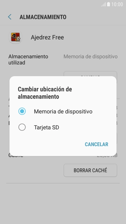 Pulsa el nombre de la tarjeta de memoria.