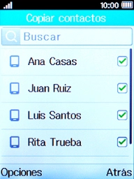 Pulsa la tecla de selección izquierda.