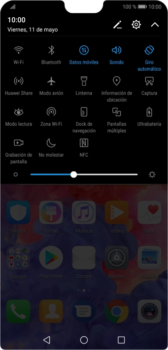 Pulsa Modo avión para activar o desactivar la función.