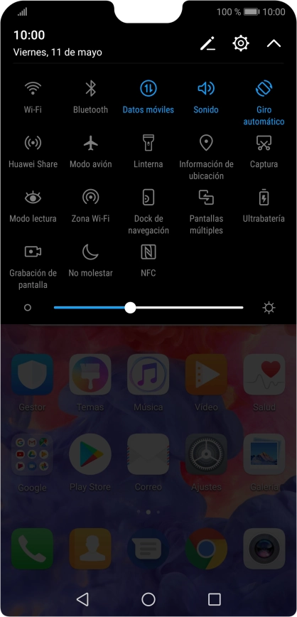 Pulsa Modo avión para activar o desactivar la función.