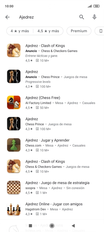 Pulsa la app deseada.