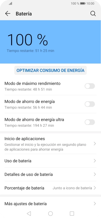 Pulsa el indicador junto al ajuste deseado para activar la función.
