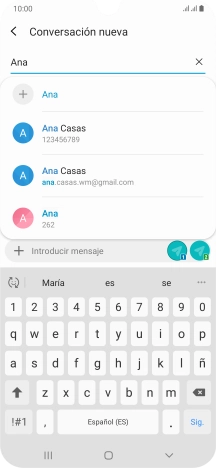Pulsa el contacto deseado.