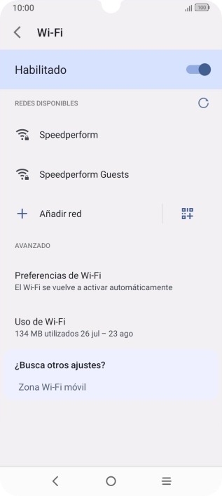 Pulsa la red wifi deseada.