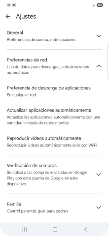 Pulsa Actualizar aplicaciones automáticamente.