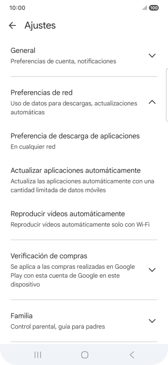 Pulsa Actualizar aplicaciones automáticamente.