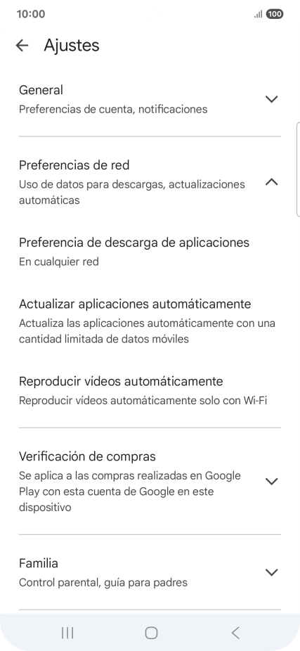 Pulsa Actualizar aplicaciones automáticamente.