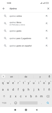 Introduce el nombre del tema o de la app y pulsa el icono de búsqueda.