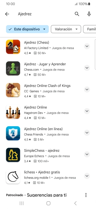 Pulsa la app deseada.