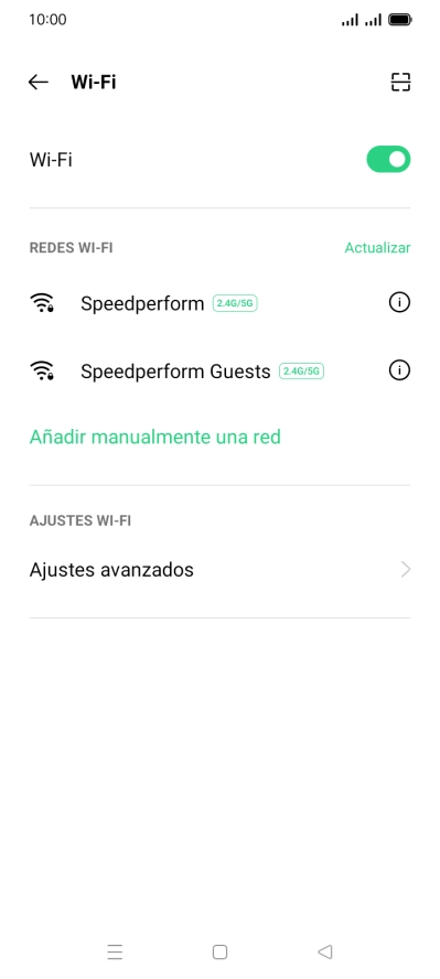 Pulsa Ajustes avanzados.