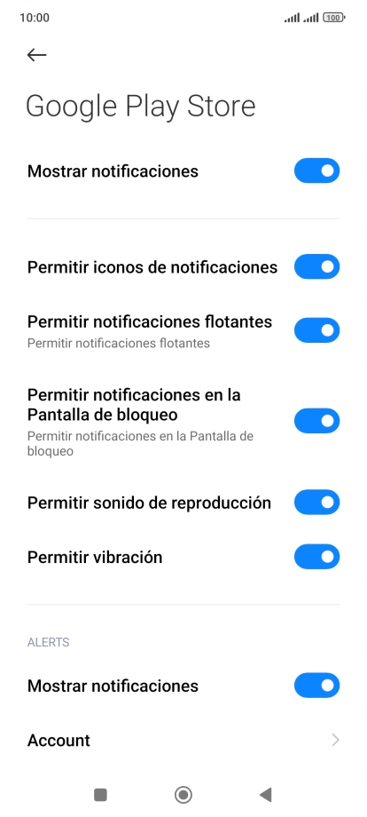 Pulsa el indicador junto a 