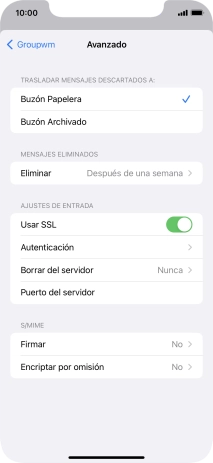 Pulsa el indicador junto a 